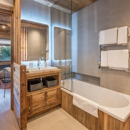 Alpine Luxury Flat Heart Of Megeve, 2 Min